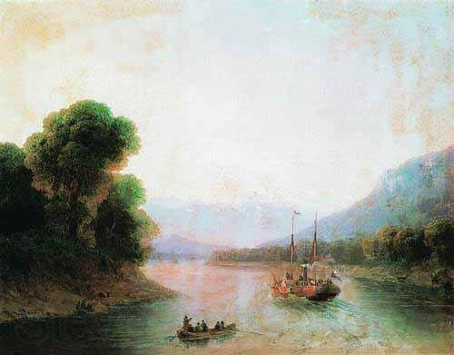 Ivan Aivazovsky The Rioni River in Georgia